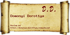 Domonyi Dorottya névjegykártya